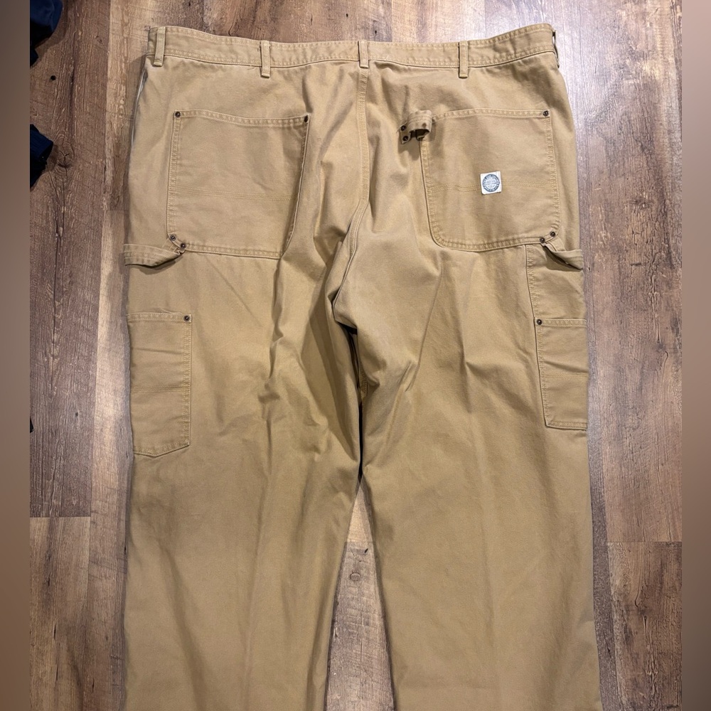 Vintage Polo Ralph Lauren Pants Mens 50x30 Beige Double Knee Biker Carpenter